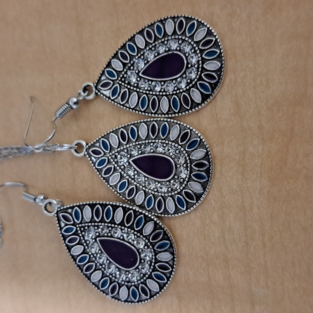 Earrings and necklace